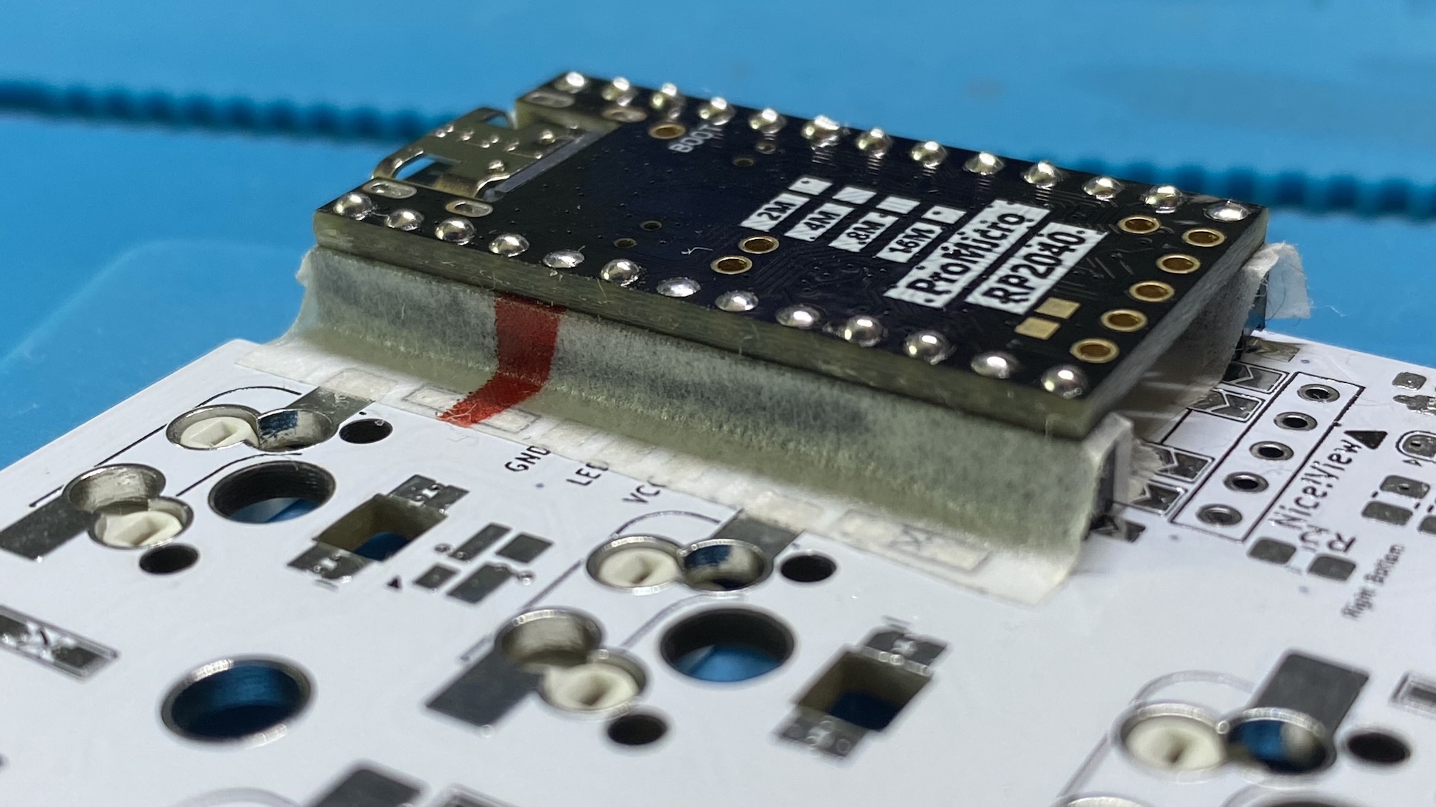 MCU soldered